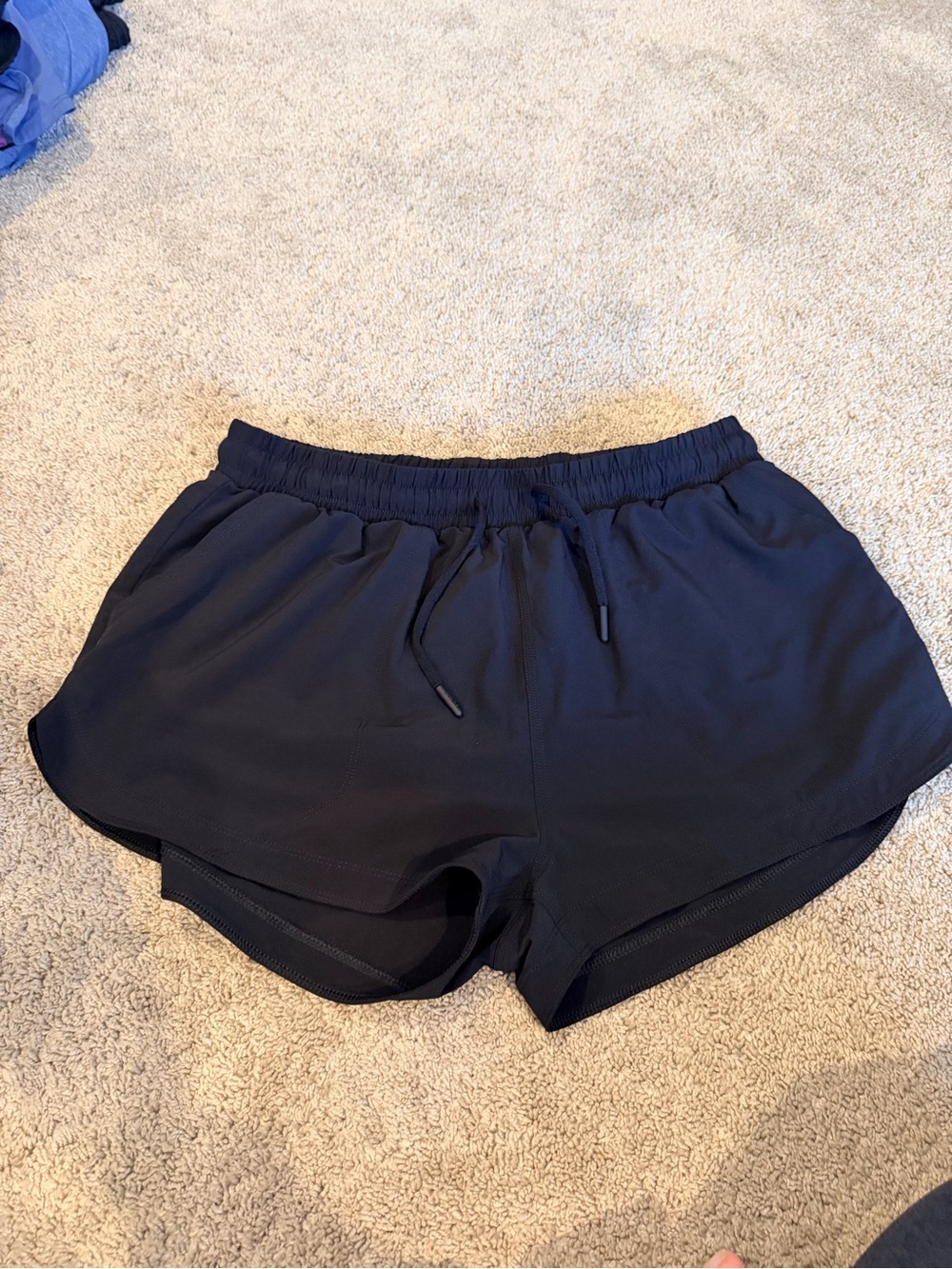 Prana Women’s Black Athletic Drawstring Shorts with Side Slits